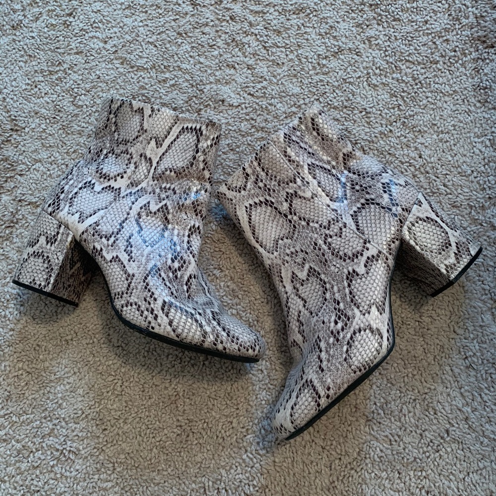 Snake skin booties!